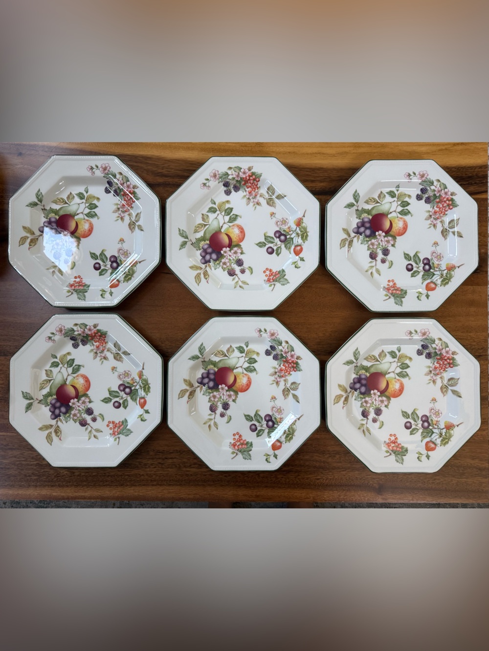 Johnson Brothers Fresh Fruit Dinner Plate 10” Set Of 6 Made In England Vintage